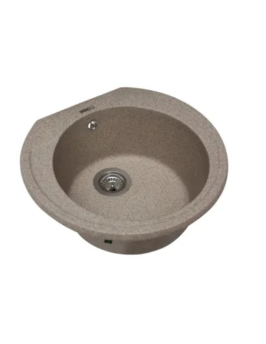 Мойка кухонная каменная круглая Miraggio Tuluza Terra, 525х483х204 мм - 4
