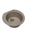 Мийка кухонна кам`яна кругла Miraggio Tuluza Terra, 525х483х204 мм - 4