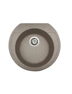 Мойка кухонная каменная круглая Miraggio Tuluza Terra, 525х483х204 мм - 5