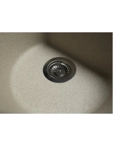 Мойка кухонная каменная круглая Miraggio Valencia Sand, 446х446х196 мм - 3