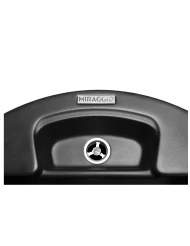 Мойка кухонная каменная круглая Miraggio Valencia Black, 446х446х196 мм - 4
