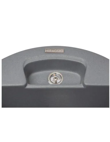 Мойка кухонная каменная круглая Miraggio Valencia Gray, 446х446х196 мм - 3