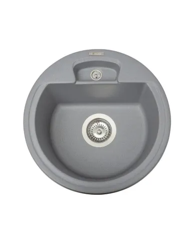 Мийка кухонна кам`яна кругла Miraggio Valencia Gray, 446х446х196 мм - 5