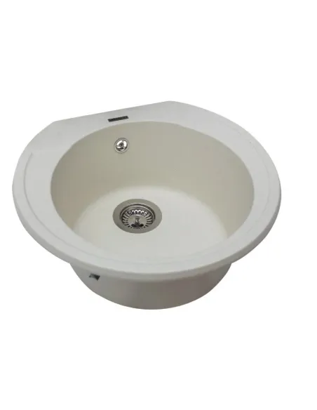 Мойка кухонная каменная круглая Miraggio Valencia Jasmine, 446х446х196 мм - 4