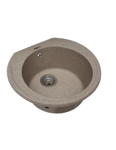Мойка кухонная каменная круглая Miraggio Valencia Terra, 446х446х196 мм - 4