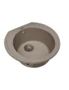 Мойка кухонная каменная круглая Miraggio Valencia Terra, 446х446х196 мм - 4