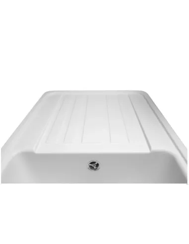 Мойка кухонная каменная прямоугольная Miraggio Versal White, 758х462х201 мм - 5