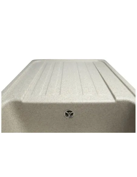 Мойка кухонная каменная прямоугольная Miraggio Versal Sand, 758х462х201 мм - 3