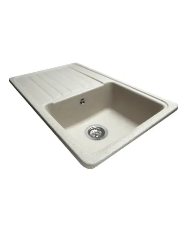 Мойка кухонная каменная прямоугольная Miraggio Versal Sand, 758х462х201 мм - 6