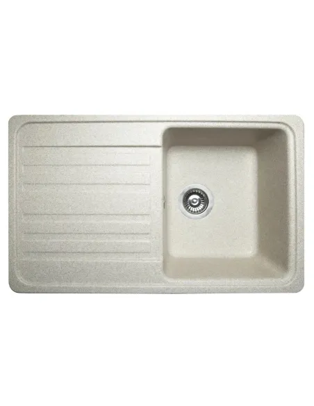 Мойка кухонная каменная прямоугольная Miraggio Versal Sand, 758х462х201 мм - 7