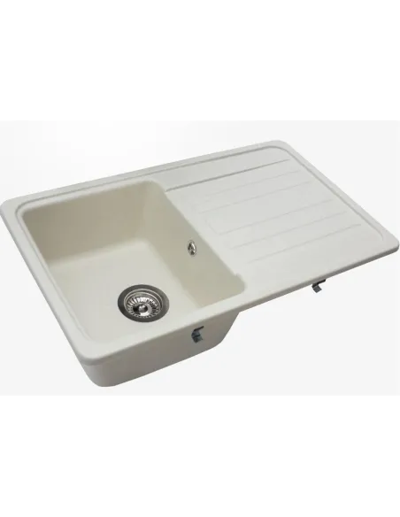 Мойка кухонная каменная прямоугольная Miraggio Versal Jasmine, 758х462х201 мм - 5