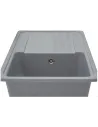 Мойка кухонная каменная прямоугольная Miraggio Versal Gray, 758х462х201 мм - 3