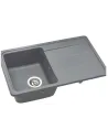 Мойка кухонная каменная прямоугольная Miraggio Versal Gray, 758х462х201 мм - 5