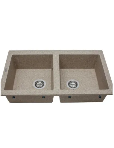 Мойка кухонная каменная прямоугольная Miraggio Westeros Terra, 875x504x199 мм - 4