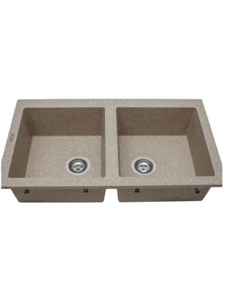 Мойка кухонная каменная прямоугольная Miraggio Westeros Terra, 875x504x199 мм - 4