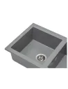 Мийка кухонна кам`яна прямокутна Miraggio Westeros Gray, 875x504x199 мм - 3