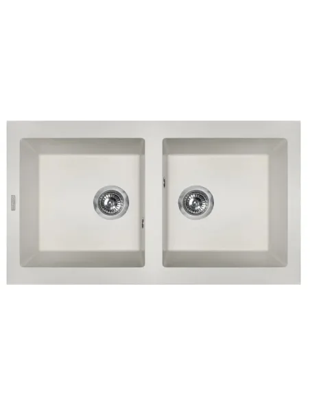 Мойка кухонная каменная прямоугольная Miraggio Westeros White, 875x504x199 мм - 1