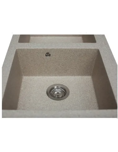 Мойка кухонная каменная прямоугольная Miraggio Westeros Sand, 875x504x199 мм - 3