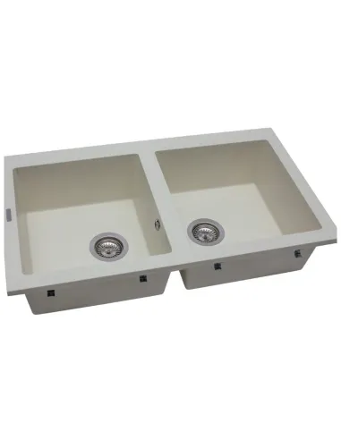 Мойка кухонная каменная прямоугольная Miraggio Westeros Jasmine, 875x504x199 мм - 2