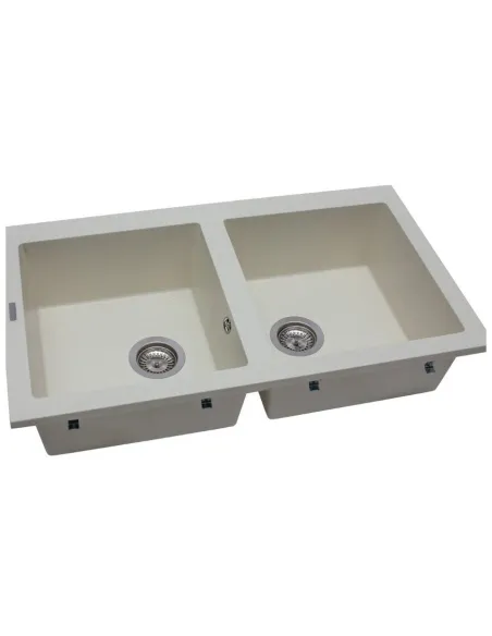 Мойка кухонная каменная прямоугольная Miraggio Westeros Jasmine, 875x504x199 мм - 2