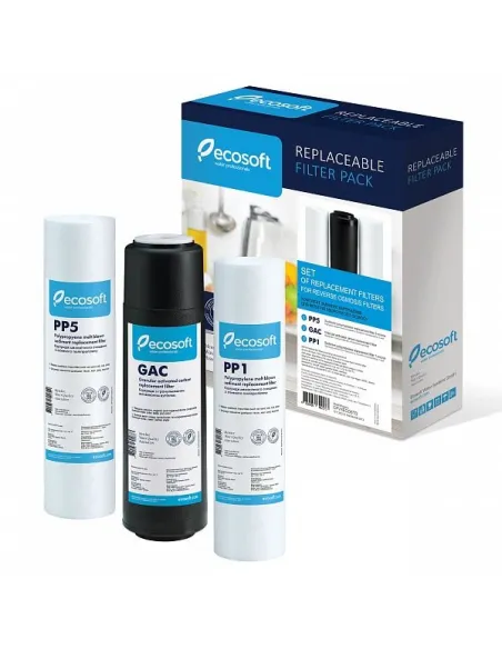 Набір картриджів для фільтрів зворотного осмосу Ecosoft 1-2-3 CPV3ECOSTD - 3