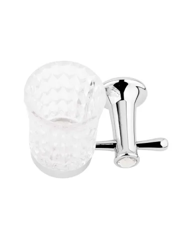 Стакан для ванной комнаты для зубных щеток Kugu Bavaria 306C навесной, стекло, хром - 2