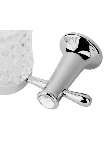 Стакан для ванной комнаты для зубных щеток Kugu Bavaria 306C навесной, стекло, хром - 4