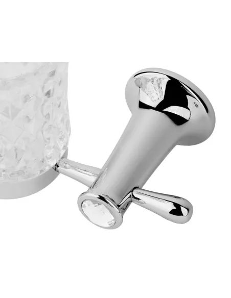 Стакан для ванной комнаты для зубных щеток Kugu Bavaria 306C навесной, стекло, хром - 4