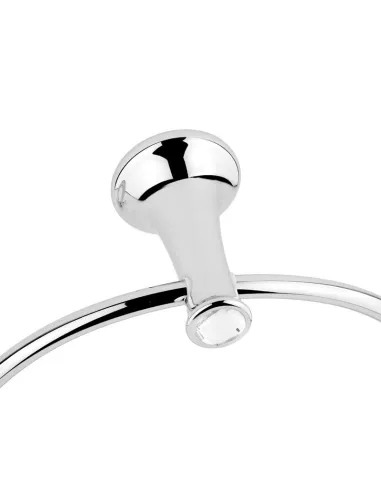 Рушникотримувач Kugu Bavaria 304C кільце, латунь, хром - 4