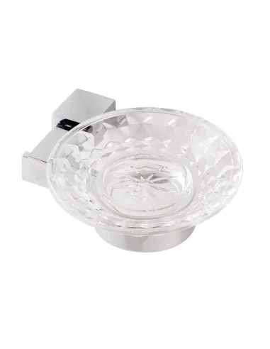 Мыльница Kugu С5 507 латунь, стекло, хром - 3