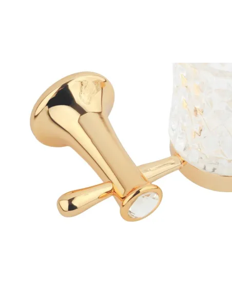 Склянка для зубних щіток Kugu Bavaria 306G навісний, скло, золото - 3