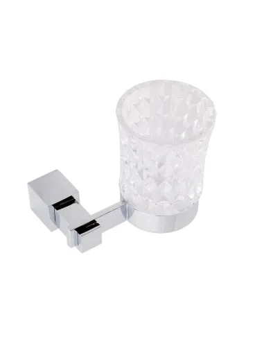 Склянка для зубних щіток Kugu С5 506 (навісний, скло, хром) - 3