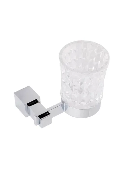 Склянка для зубних щіток Kugu С5 506 (навісний, скло, хром) - 3