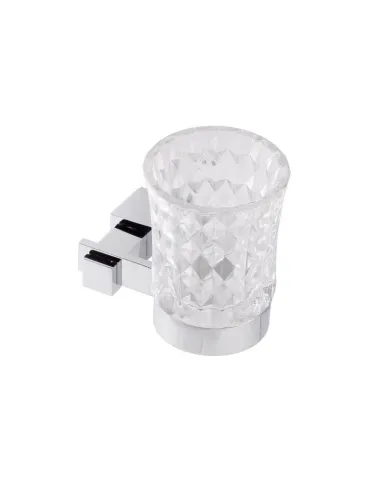 Склянка для зубних щіток Kugu С5 506 (навісний, скло, хром) - 4