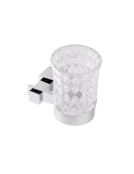 Склянка для зубних щіток Kugu С5 506 (навісний, скло, хром) - 4