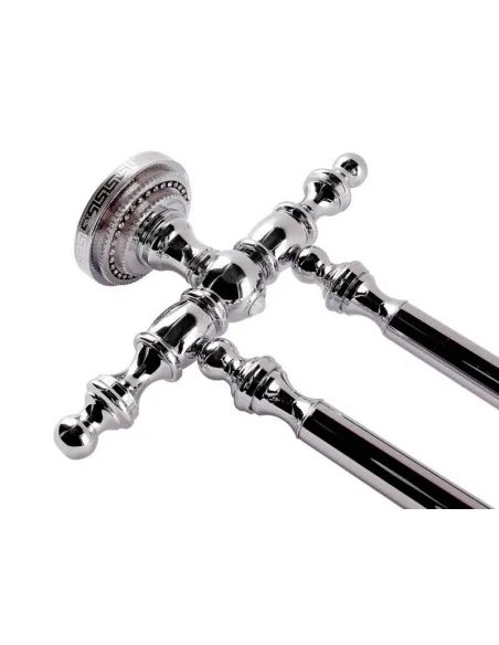 Рушникотримувач Kugu Eldorado 842C подвійний, латунь, хром - 3