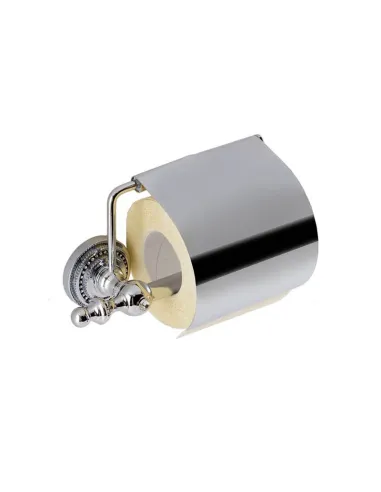 Тримач для туалетного паперу Kugu Eldorado 811C з кришкою, латунь, хром - 4