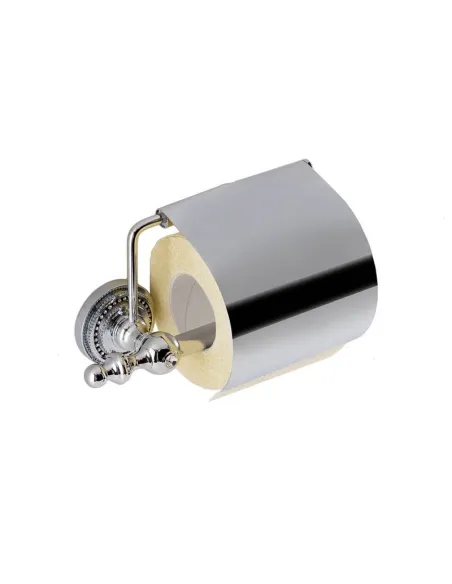 Тримач для туалетного паперу Kugu Eldorado 811C з кришкою, латунь, хром - 4