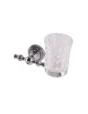 Склянка для зубних щіток Kugu Eldorado 806C (навісний, скло, хром) - 3