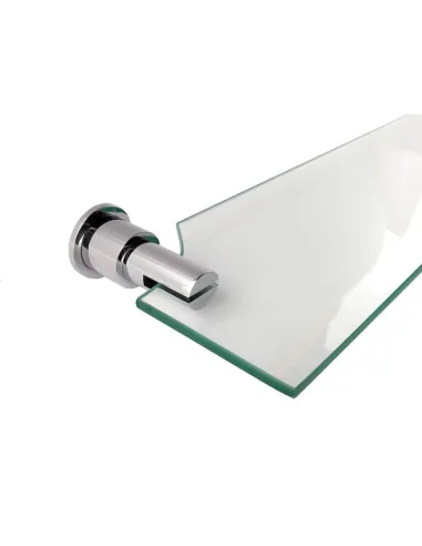 Полиця для ванної кімнати Kugu Eva 103 хром, скло - 5