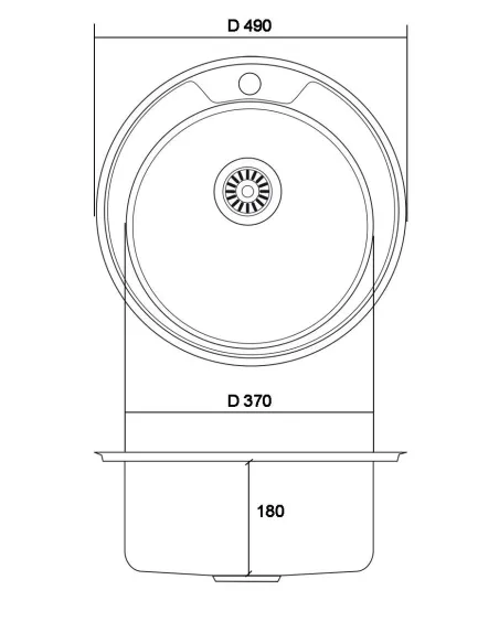 Мойка для кухни из нержавеющей стали круглая Romzha Sorin Eko Satin - 3 Мойка для кухни из нержавеющей стали круглая Romzha Sorin Eko Satin - 3