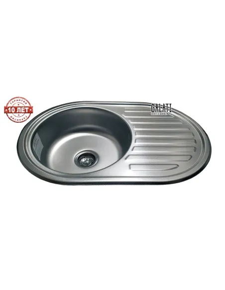 Мойка для кухни из нержавеющей стали овальная Romzha Dana Eko Textura - 7