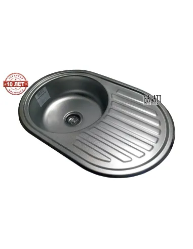 Мойка для кухни из нержавеющей стали овальная Romzha Dana Eko Textura - 8