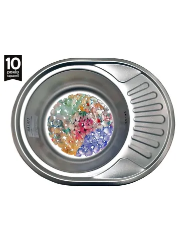 Мойка для кухни из нержавеющей стали овальная Romzha Taleyta Eko Satin - 3