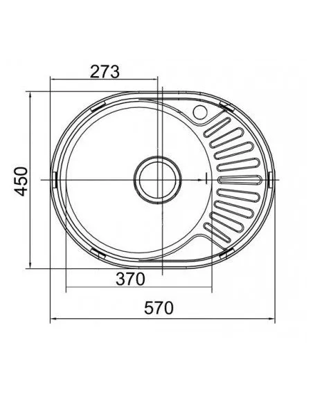 Мойка для кухни из нержавеющей стали овальная Romzha Taleyta Eko Textura - 4