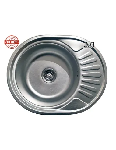 Мойка для кухни из нержавеющей стали овальная Romzha Taleyta Eko Textura - 5