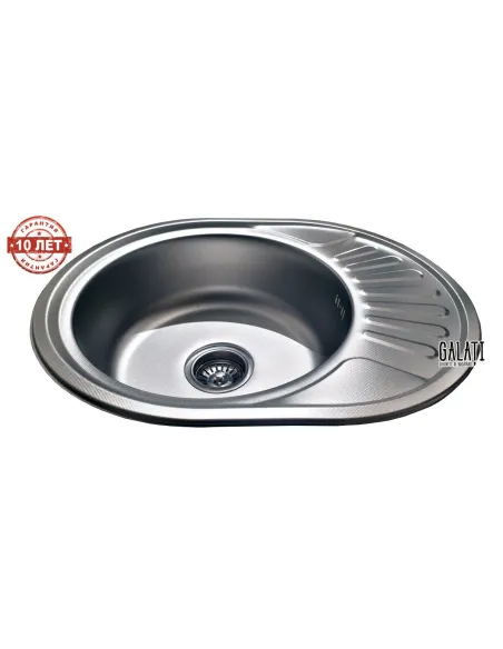 Мойка для кухни из нержавеющей стали овальная Romzha Taleyta Eko Textura - 7