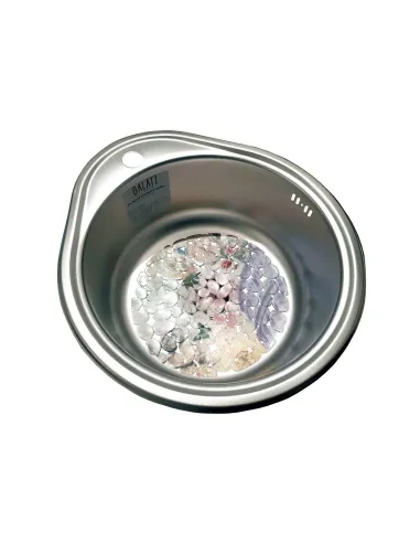 Мойка для кухни из нержавеющей стали круглая Romzha Lala Eko Textura - 5