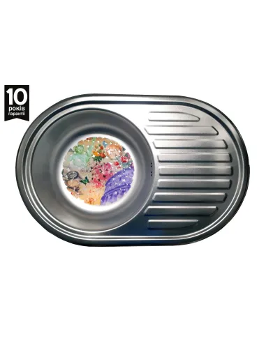 Мойка для кухни овальная Romzha Dana Satin из нержавеющей стали - 3