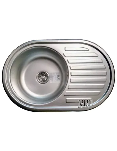 Мойка для кухни из нержавеющей стали овальная Romzha Dana Textura - 4